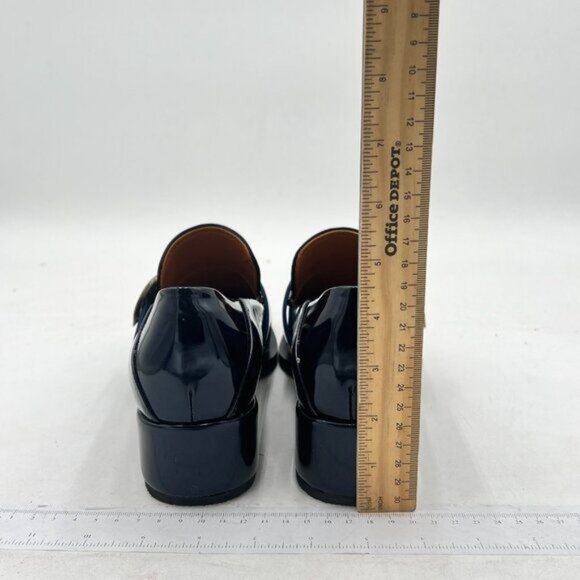 YDN Women Square Toe Heeled Loafers Slip on Block Low Heel Pumps Buckle Fashion - Picture 3 of 6